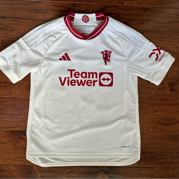 NWOT Marcus Rashford Adidas Manchester United Replica Jersey, size 11-12 Medium - Picture 2 of 13